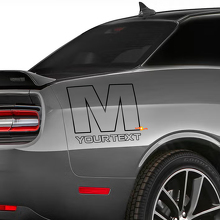 Mopar M Logo Rear Side Vinyl Sticker Decal for Dodge Challenger 3