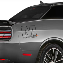 Mopar M Logo Rear Side Vinyl Sticker Decal 2 for Dodge Challenger 3