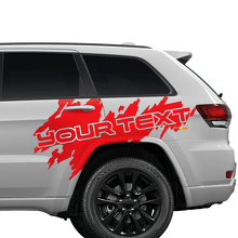 Custom Text Splash Splatter Rear Door Side Graphic Vinyl Sticker Decal for Jeep Cherokee Trailhawk 3