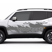 Custom Text Splash Splatter Graphic Side Doors Vinyl Decal Sticker for Jeep Renegade 2