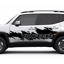 Custom Text Splash Splatter Graphic Side Doors Vinyl Decal Sticker for Jeep Renegade 3