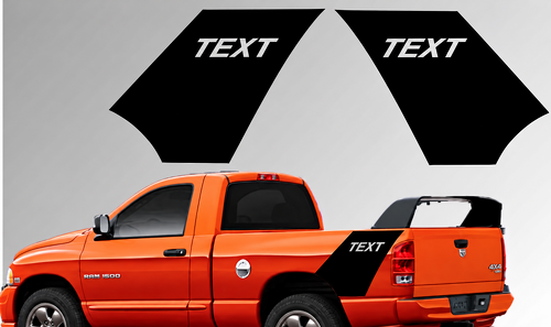 TEXT Rear Quarter Panels Bedside Vinyl Decal Sticker for Dodge Ram 1500