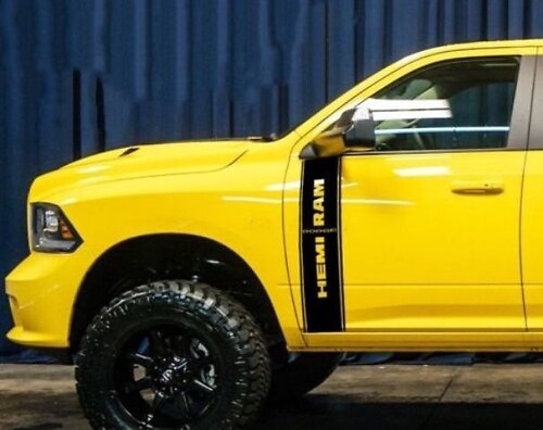 Dodge Ram 1500 RT HEMI side door graphic Stripe decal sticker 2009 2016 custom