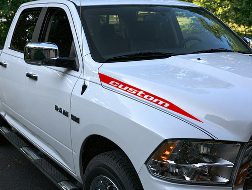 custom Edge Stripes Hood Vinyl Decal Sticker for RAM 1500 2023