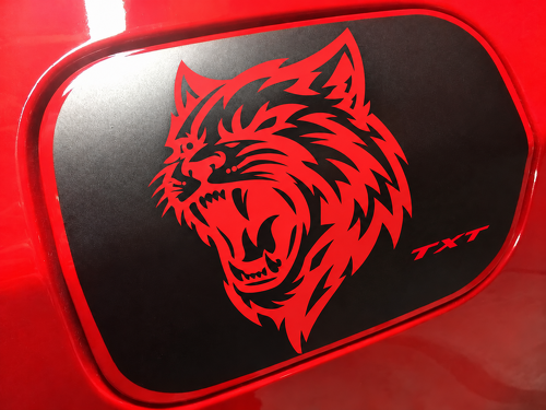 TXT Cat Head Fuel Door Overlay Rear Fender Vinyl Decal Sticker for Dodge Charger