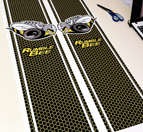 1500 2500 Truck Bed Side Stripe rumble bee concept Dodge Ram Vinyl Sticker Decal Printed Lamination
