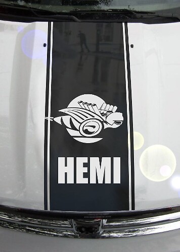 Ram Truck 1500 2500 3500 Bee Hood Stripes Vinyl Decal Sticker Graphic DH-006B