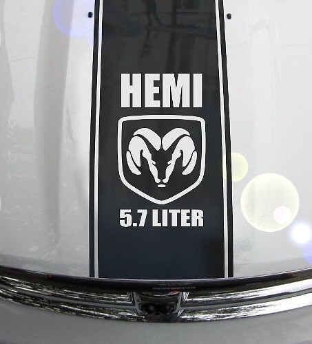 Ram Truck 1500 2500 3500 Hood Stripes Vinyl Decal Sticker Graphic DH-008A