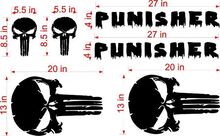 DISTRESSED PUNISHER Sticker Decal for JEEP Wrangler Doors and Hood
 2
