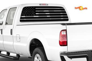 American Flag Decals Ford F250 - Stickers Vinyl Accessories Powerstroke 3rd Gen