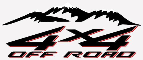 Pair 4x4 Offroad Mountain Truck Bed Side Decal Fits Chevy Dodge Ford Nissan Toyota 002