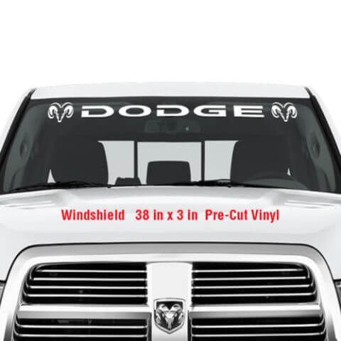 Dodge Logo Windshield Vinyl Decal for Dodge Truck