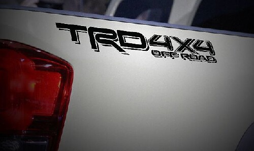 TRD Style 4x4 Off Road Bed Side Vinyl Decals Kit for Toyota Tacoma 2016