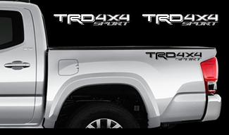 TRD 4x4 SPORT Decals Toyota Tacoma Racing Truck Bed Vinyl Stickers X2 16-17