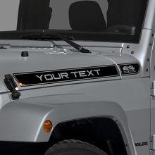 Custom Text 4x4 Off Road Logo Bonnet Stripe Vinyl Sticker Decal for Jeep Wrangler TJ 3