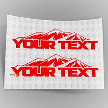 Custom Text Mountain Graphic Vinyl Decal Sticker for Jeep Wrangler 2