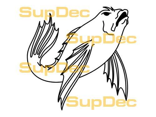 FISH Vinyl Art Wall Window Bathroom Sticker Decal removable #8
