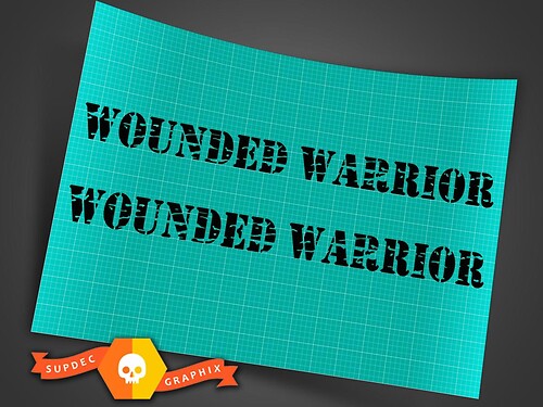 Jeep Wrangler wounded warrior style distressed military style hood Stickers Decals
