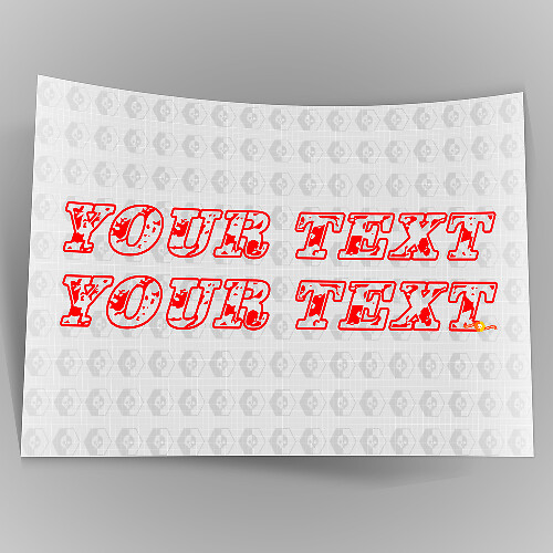 Custom Text Distressed Scratched Style Vinyl Sticker Decals for Jeep Wrangler