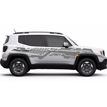 Custom Text Technical Graphic Stripe Vinyl Decal Sticker For Jeep Renegade 2
