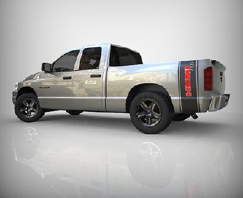 Dodge Ram 1500 Hemi 4x4 Decal Bed Box Side Graphic Stripe Sticker