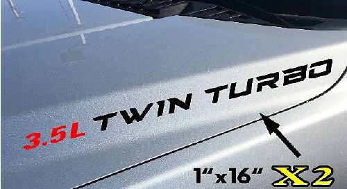 3.5L Twin Turbo Hood Vinyl Decal for Musclecar F-150 EcoBoost V6