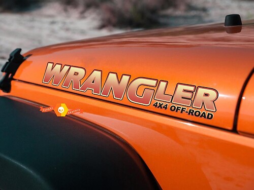 Jeep Hood decals stickers - Wrangler 4x4 Off Road - PICK COLOR - 2pc set