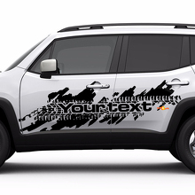 Custom Text Tyre Tracks Side Splash Graphic Vinyl Decal Sticker for Jeep Renegade 3