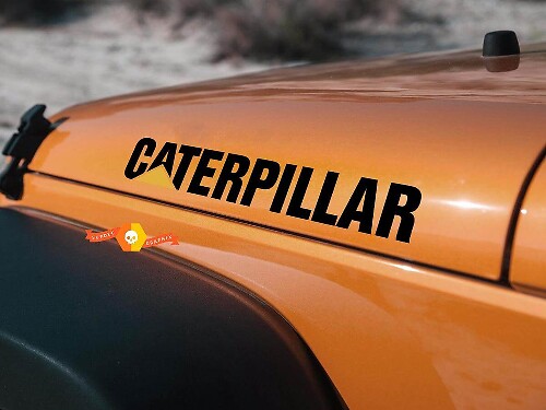 Caterpillar Style Hood Vinyl Decal for Jeep Wrangler JL JK TJ YJ 