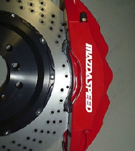 Mazdaspeed Brake Caliper Vinyl Decal Set for Mazda_1