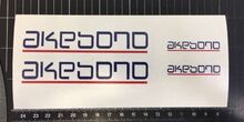 AKEBONO Brake Caliper High Temp Vinyl Decal Sticker Set of 4 2