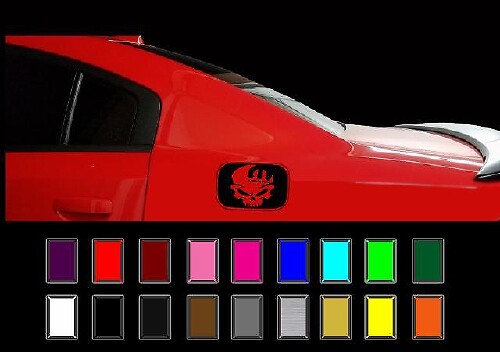 Dodge Charger Mopar Skull Gas Cap Decal Overlay R/T Hemi Vinyl Stickers 2011-18