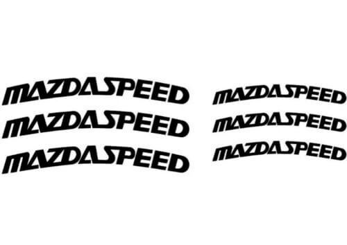 Mazdaspeed Style Curved Brake Caliper Vinyl Decals for Mazda