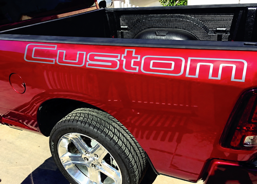 Custom Outline Lettering Pair Bedside Vinyl Decal Sticker