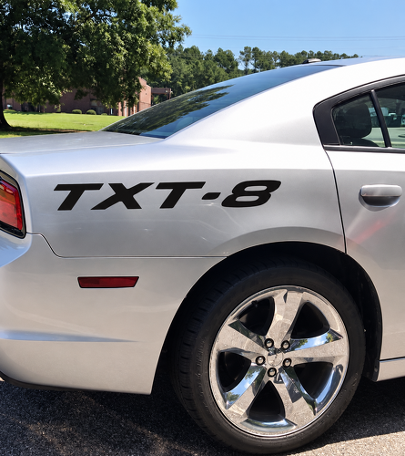 TXT-8 Fender Lettering Pair Rear Fender Vinyl Decal Sticker for Dodge Charger 2023