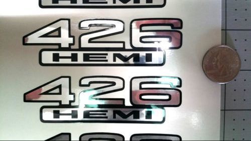 426 Hemi Chrome and Black Wing Arch Decal Kit for Dodge