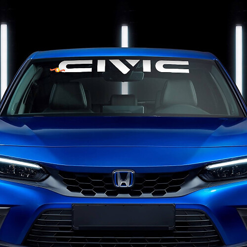 Brand Lettering Windshield Vinyl Decal Sticker for Honda Civic
