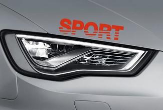 Sport Racing Decal - vinyl sticker car logo hood skirt - fits Chevy Ford - SS21