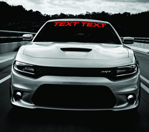Scat Pack Style TEXT TEXT Banner Windshield Vinyl Decal Sticker for Dodge Charger 2015-2018