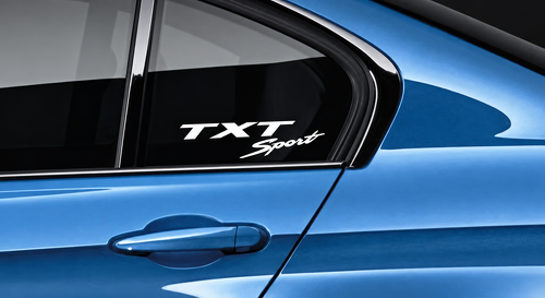 TXT Sport Lettering Pair Side Window Vinyl Decal Sticker