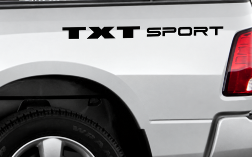 TXT SPORT Pair Bedside Vinyl Decal Sticker for Dodge Ram 1500