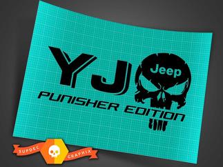 Truck Car Decal - pair XJ JEEP Punisher EDITION - Vinyl decal Outdoor vinyl