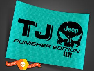 Truck Car Decal - (2) TJ JEEP Punisher EDITION - Vinyl decal Outdoor vinyl