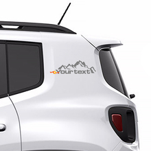 Custom Text Mountains Vinyl Decal Sticker Graphic 2 for Jeep Renegade 2