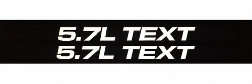 Custom Text 5.7L Vinyl Stickers Decals Pair for Musclecar