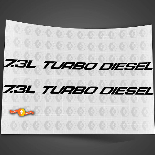 7.3L Turbo Diesel Vinyl Decal for Musclecar F-250 F-350