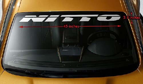Nitto Style Windshield Banner Vinyl Decal Sticker 