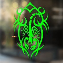 Scorpion Tribal Style with Abstract Lines Universal Vinyl Decal Sticker_3