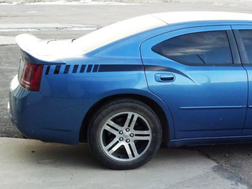 2006 2010 Dodge Charger Rear Quarter Panel Side Stripes Stickers Decals 06 07 08 09 10
