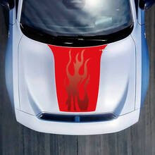 Hood Flame Gradient Decal Sticker for Dodge Charger Electric
 4